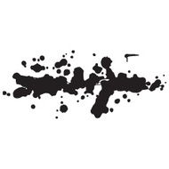 Splash blot banner set in black on white abstract watercolor N39