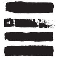 Splash blot banner set in black on white abstract watercolor N40
