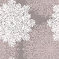 Seamless Pattern with Snowflakes (Vector) N7