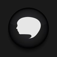 Vector version Bubble face icon Eps10 illustration Easy to edit N2