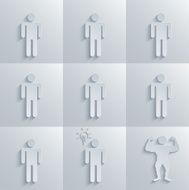 Vector Muscled Body background Eps10 N3