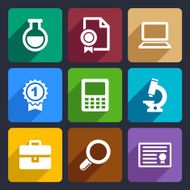 School and education flat icons set 26 N2