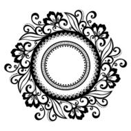 Beautiful Deco Floral Circle (Vector) N12