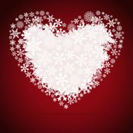 Christmas heart snowflake design background