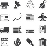 Silhouette Business and industry icons N6