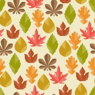 Seamless pattern with autumn leaves N47