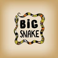 Decorative ornamental snake with text N2