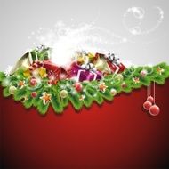 Illustration on a Christmas theme with gift boxes N2