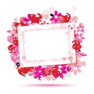 Floral frame beautiful with place for your text