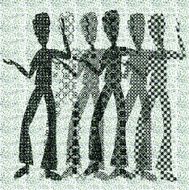 halftone raster dancing boys