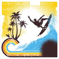 Retro Surfer in Action
