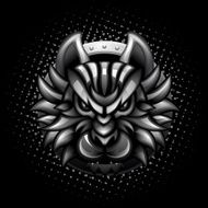 Metalic cat emblem