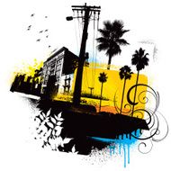 Summer city background