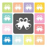 Bell Icon color set vector illustration