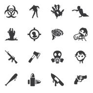 Zombie Land Silhouette icons