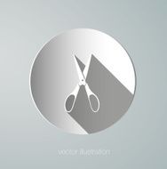 vector icon paper scissors