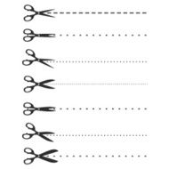 Scissors with cut lines N5