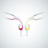 wine glass bottle concept menu background