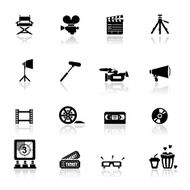 Icons set Cinema and movies