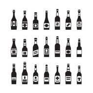 Various bottles vector set N2