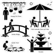 Garden Outdoor Structures Fixture Decorations Cliparts N2