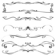Set of vintage vector dividers N56