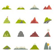 Mountain icons vector eps10 N2