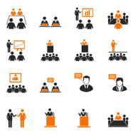 Human resources and management icons set N26