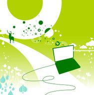 Technofluff electronic dream fantasy internet deer nature illustration