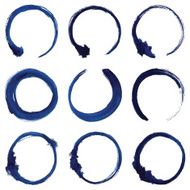 Circular Blue Brush Stroke N2
