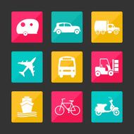 collection transport icons