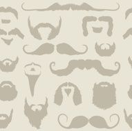 Mustache and beard seamless pattern