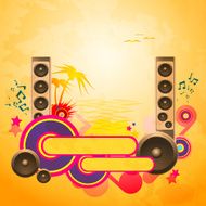 Disco Dance Tropical Music Background