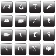Glossy Construction Buttons