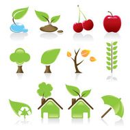 Green icons set