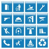 travel and tourism icons - vector