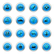 Blue Icons - Cruise Ship