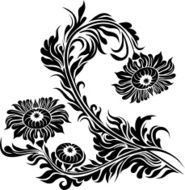 Floral scroll II