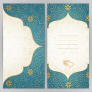 Vintage ornate cards with flowers and curls N7