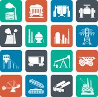 Silhouette Heavy industry icons N2