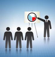Business Presentation Concept Stick Figures