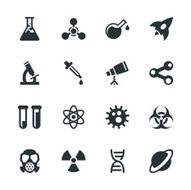 Science Silhouette Icons