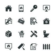 Real Estate Silhouette Icons Set 2 N2