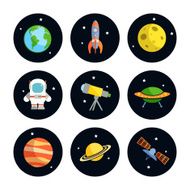 Space icons set N6