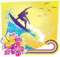 Surfing multicolour