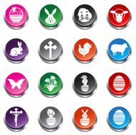 Easter Icons - 3D Push Button Series