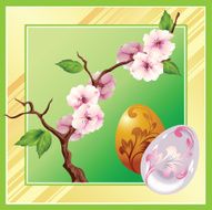 Easter card is in crayon tones