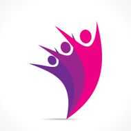 creative colorful people icon design