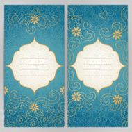 Vintage ornate cards with flowers and curls N8