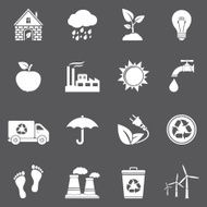 Ecology and recycle icons set